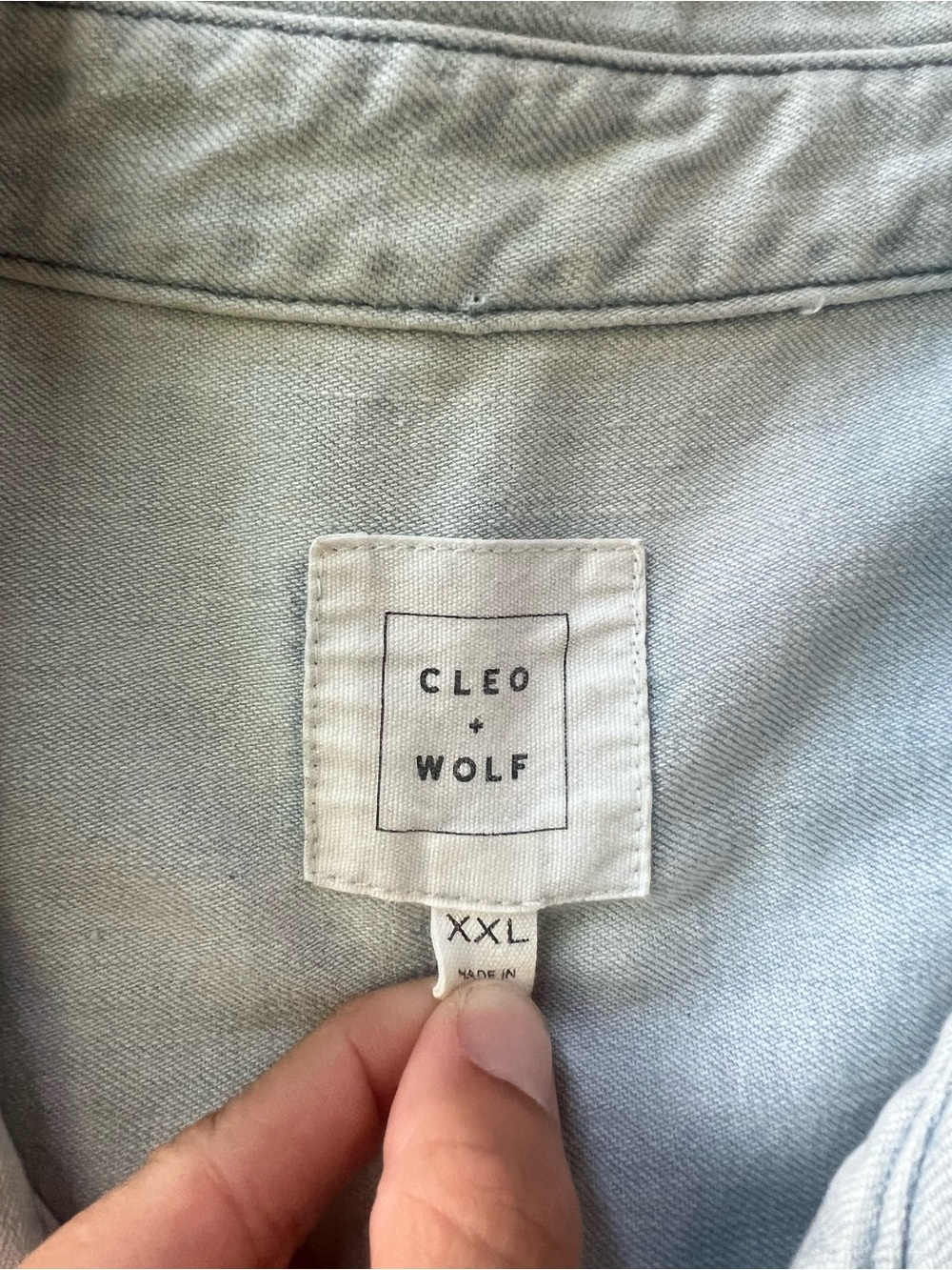 Cleo + Wolf Women’s Light Wash Denim Shirt Dress XXL Sleeveless Snap Front - Picture 5 of 11